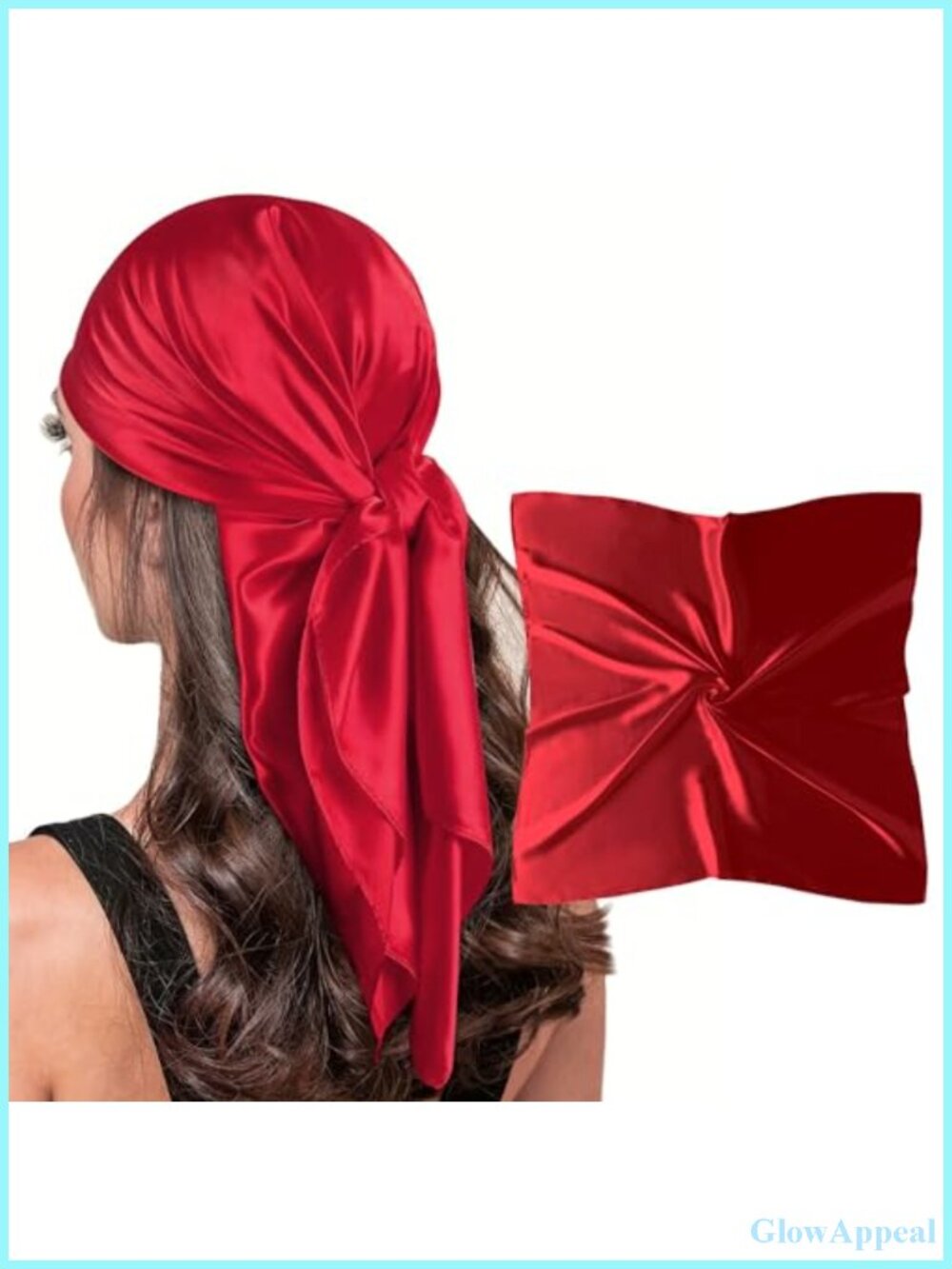 Silk Like Square Head Scarf for Hair Wrapping